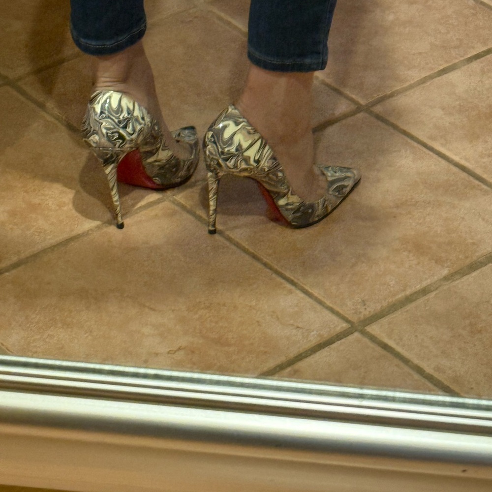 Louboutin Marble Pattern Stiletto Heels